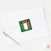 Italienische Flagge Quadratischer Aufkleber (Umschlag)