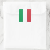 Italienische Flagge Quadratischer Aufkleber (Tasche)