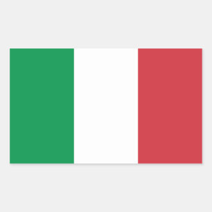 Italienische Flagge Rechteckiger Aufkleber