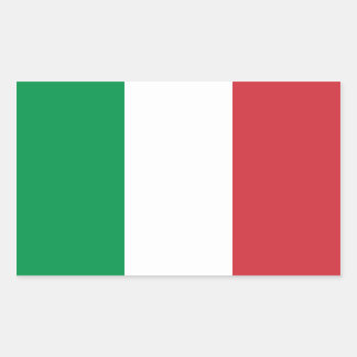 Italienische Flagge Rechteckiger Aufkleber