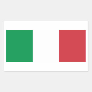 Italienische Flagge Rechteckiger Aufkleber