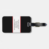 Italienische Flagge Red White Green Italia Karte Gepäckanhänger (Rückseite horizontal)