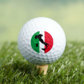 Italienische Flagge Red White Green Italia Karte Golfball (Insitu T-Shirt)