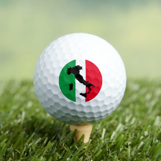 Italienische Flagge Red White Green Italia Karte Golfball (Insitu T-Shirt)