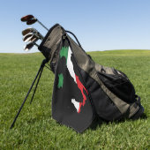 Italienische Flagge Red White Green Italia Karte Golfhandtuch (Gras)