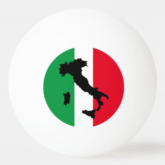 Italienische Flagge Red White Green Italia Karte Tischtennisball (Rückseite)