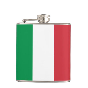 Italienische Flagge / Reisen Italien / Sportfans Flachmann