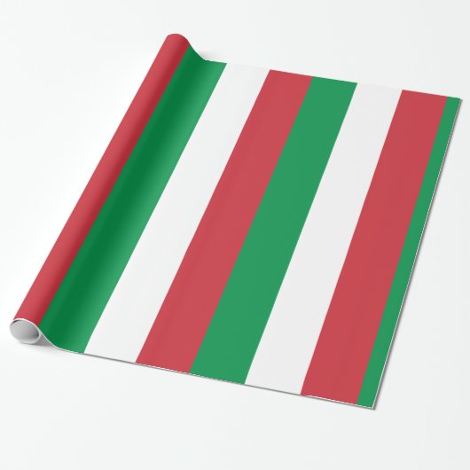 Italienische Flagge: Rot-weiße grüne Streifen Geschenkpapier (Ungerollt)