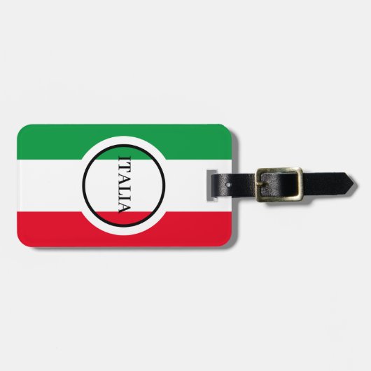Italienische Flagge Rotes Weißes Grün Italien Gepäckanhänger (Vorderseite horizontal)