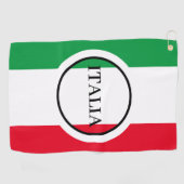 Italienische Flagge Rotes Weißes Grün Italien Golfhandtuch (Horizontal)
