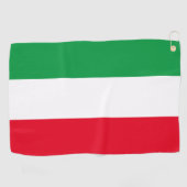 Italienische Flagge Rotes Weißes Grün Italien Golfhandtuch (Horizontal)