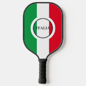 Italienische Flagge Rotes Weißes Grün Italien Pickleball Schläger (Rückseite)