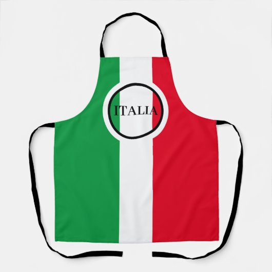 Italienische Flagge Rotes Weißes Grün Italien Schürze (Vorderseite)