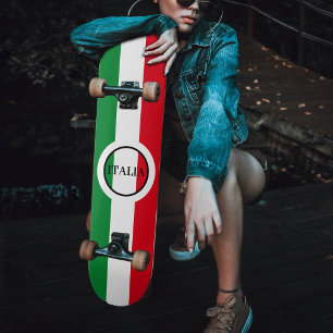 Italienische Flagge Rotes Weißes Grün Italien Skateboard