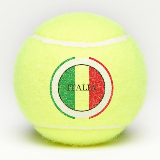 Italienische Flagge Rotes Weißes Grün Italien Tennisbälle (Rückseite)