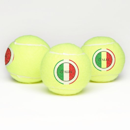 Italienische Flagge Rotes Weißes Grün Italien Tennisbälle (Multi)