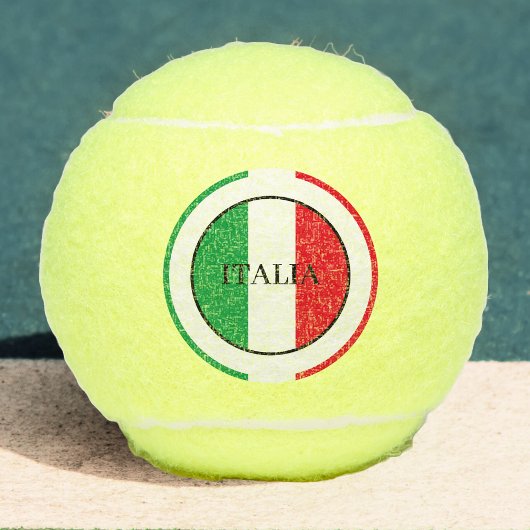 Italienische Flagge Rotes Weißes Grün Italien Tennisbälle