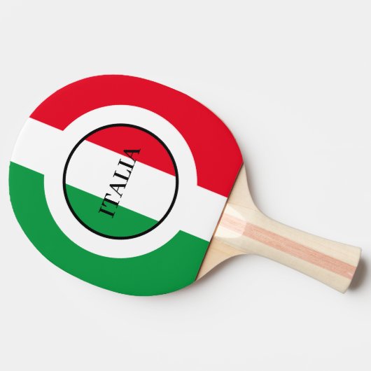 Italienische Flagge Rotes Weißes Grün Italien Tischtennis Schläger (Seitenansicht)
