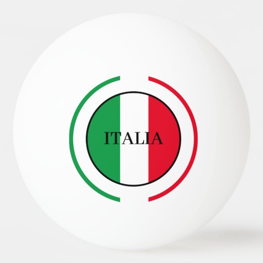 Italienische Flagge Rotes Weißes Grün Italien Tischtennisball (Vorderseite)