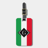 Italienische Flagge Rotes Weißes grünes Italien er Gepäckanhänger (Vorderseite vertikal)