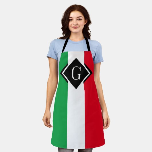 Italienische Flagge Rotes Weißes grünes Italien er Schürze (Getragen)