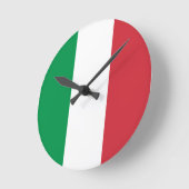 Italienische Flagge Runde Wanduhr (Winkel)
