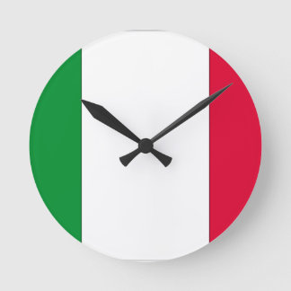 Italienische Flagge Runde Wanduhr