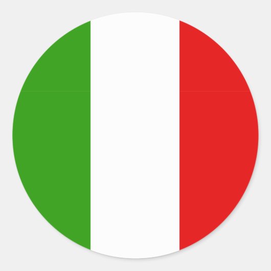 Italienische Flagge Runder Aufkleber (Vorderseite)