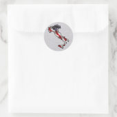 Italienische Flagge Runder Aufkleber (Tasche)