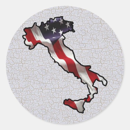 Italienische Flagge Runder Aufkleber (Vorderseite)
