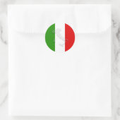 Italienische Flagge Runder Aufkleber (Tasche)