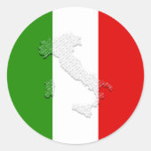 Italienische Flagge Runder Aufkleber (Vorderseite)