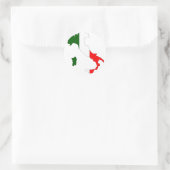 Italienische Flagge Runder Aufkleber (Tasche)