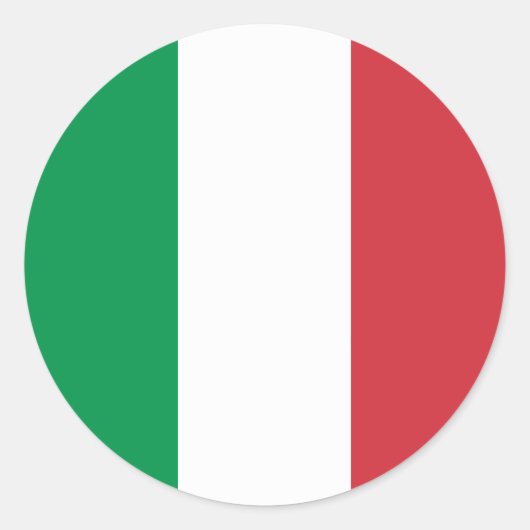Italienische Flagge Runder Aufkleber (Vorderseite)