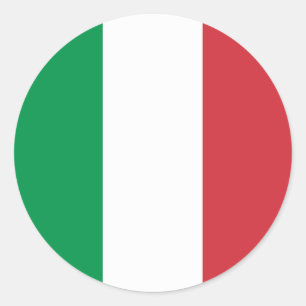 Italienische Flagge Runder Aufkleber