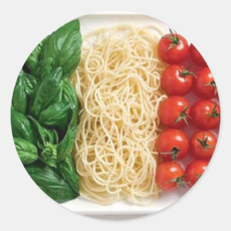 Italienische Flagge Runder Aufkleber