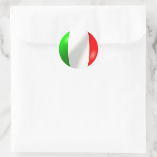Italienische Flagge Runder Aufkleber