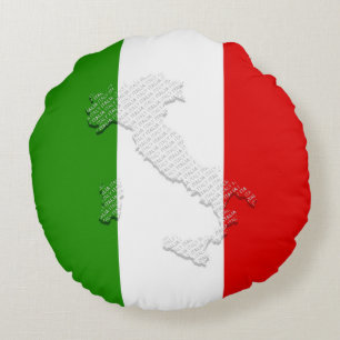 Italienische Flagge Rundes Kissen