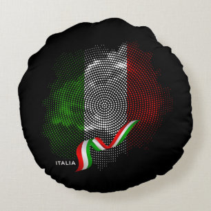 Italienische Flagge Rundes Kissen
