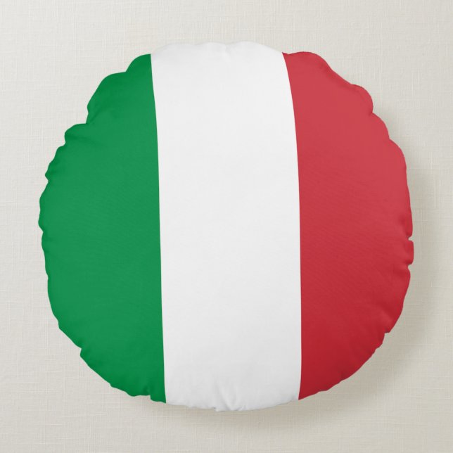 Italienische Flagge Rundes Kissen (Vorderseite)