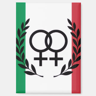 italienische Flagge Sapphic-Stolz-Symbol Rechteck Magnet