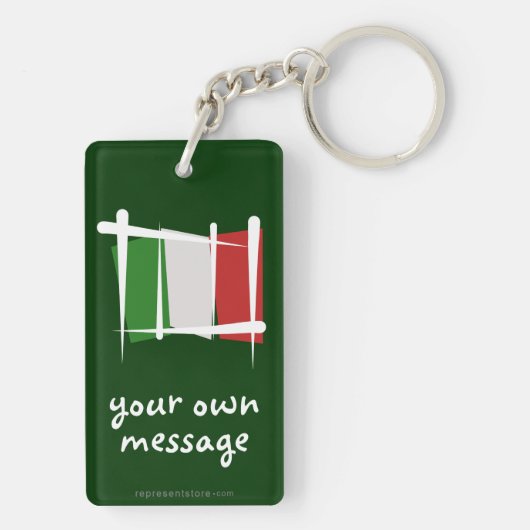 Italienische Flagge Schlüsselanhänger (Rückseite)