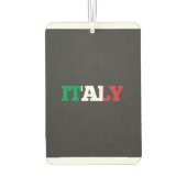 Italienische Flagge Schriftart Autolufterfrischer (Rückseite)