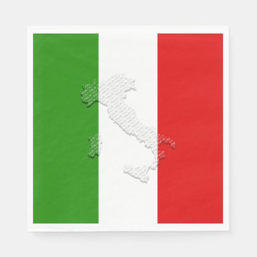Italienische Flagge Serviette (Vorderseite)