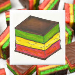 Italienische Flagge Sieben Schicht Rainbow Cookie  Magnet<br><div class="desc">Enthält eine originelle Marker-Abbildung eines köstlichen italienischen Regenbogens (Sieben-Schicht-Cookie)! Sehen Sie nicht,  wonach Sie suchen? Brauchen Sie Hilfe bei der Anpassung? Kontaktieren Sie Rebecca,  um etwas für Sie entworfen zu haben.</div>