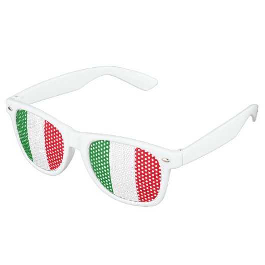 Italienische Flagge Sonnenbrille (Schrägansicht)