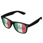 Italienische Flagge Sonnenbrille & Party Shades /  (Schrägansicht)