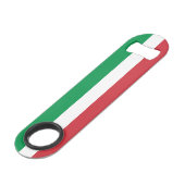 Italienische Flagge Speed Flaschenöffner (Rückseite Schrägansicht)