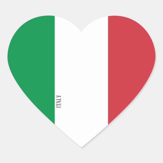 Italienische Flagge Splendid Patriotic Herz-Aufkleber (Vorderseite)