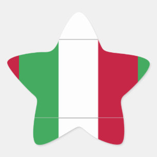 ITALIENISCHE FLAGGE Stern-Aufkleber